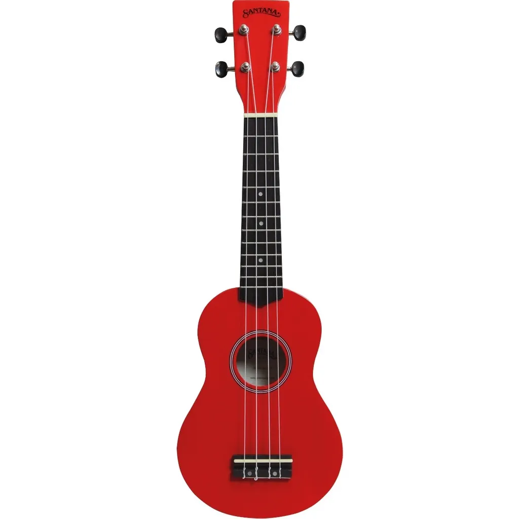 Se Santana 01 R ukulele rød hos Allround Musik